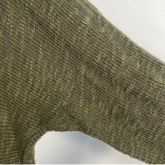 Eileen Fisher Olive Organic Linen/Cotton Blend Hooded Tunic Sweater Sz L - Picture 7 of 7